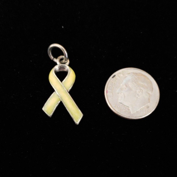 Beaucoup Designs Bone/Sarcoma Cancer Ribbon Charm - Picture 2 of 2